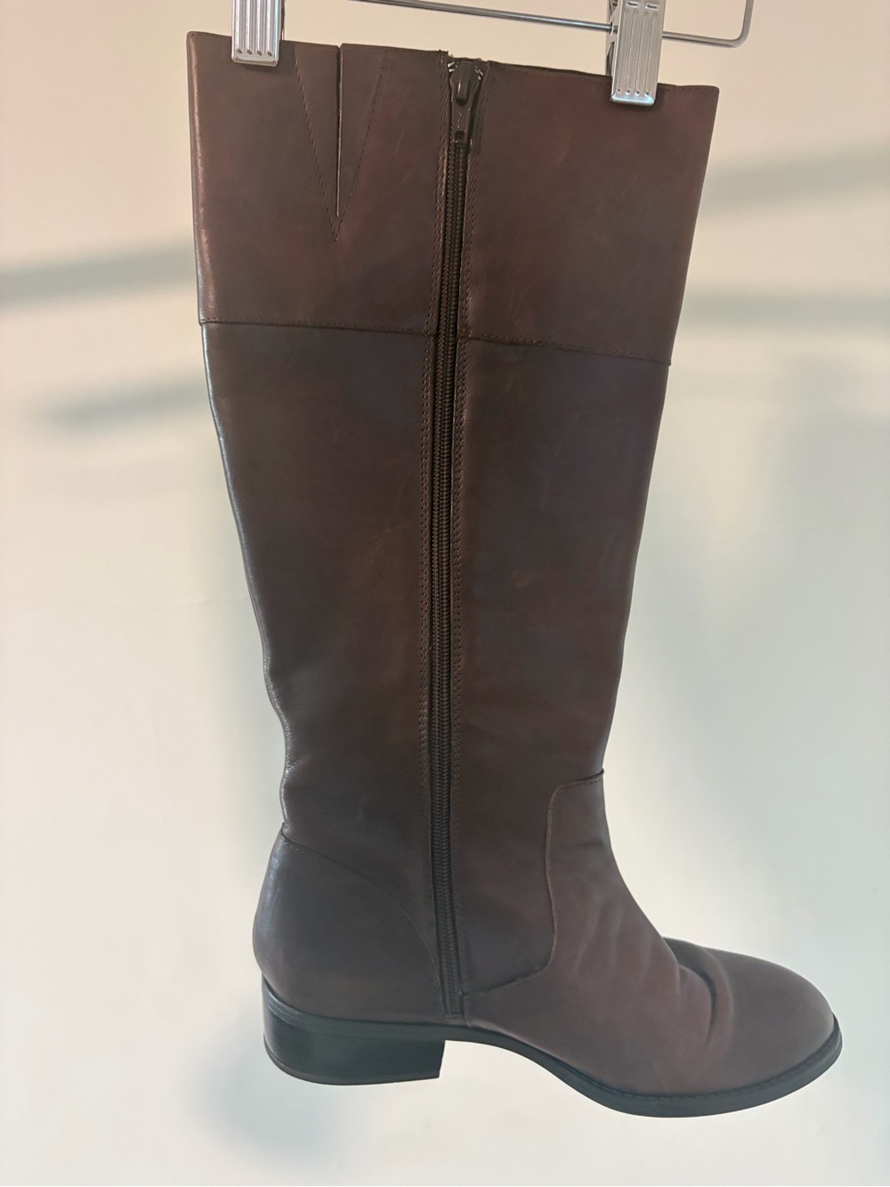 Ralph Lauren Dark Brown Leather Knee-High Riding Boot - Maribel - Size 8 - Picture 5 of 11